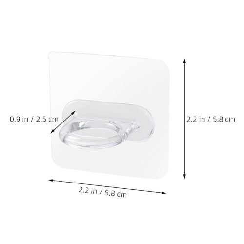 Wall Hooks Transparent Plastic 25pcs 2.8x2.8x1.0in 1