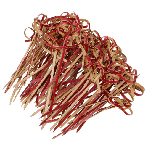 Multi Function Fruit Picks Dessert Eating Bamboo Picks 100pcs