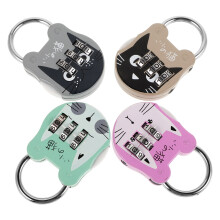 Raindrops 4pcs Gray Mini Combination Padlock For Luggage And Travelers