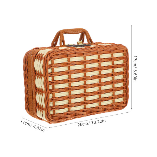 Durable Plastic Wicker Suitcase for Travel and Home Use 1