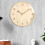 Silver Wall Clock Solid Wood Tv Background Decoration Office 6