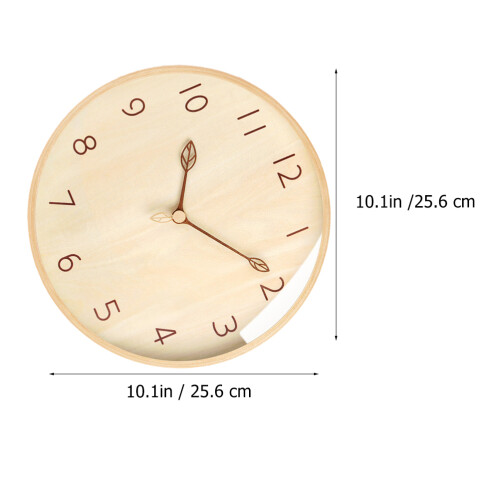 Silver Wall Clock Solid Wood Tv Background Decoration Office 1