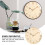 Silver Wall Clock Solid Wood Tv Background Decoration Office 10