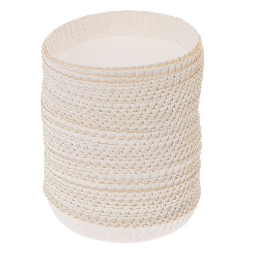 100Pcs Disposable Paper Cup Lids White Safe for Home and Cafe Use