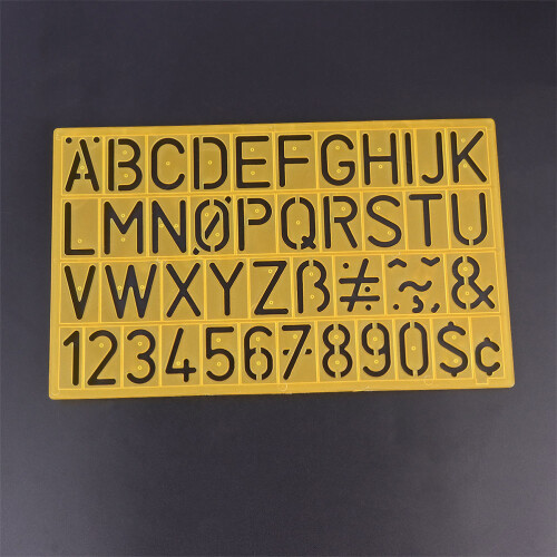 2 Pcs Lettering Molds Seal Stickers Template Ruler Child 2