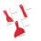 Plastic Scrapers Multi-Purpose Red 2 Sets 2