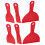 Plastic Scrapers Multi-Purpose Red 2 Sets 9