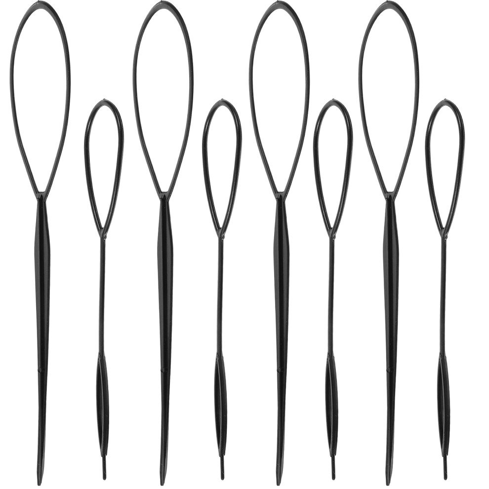 Vaguelly 8Pcs Hair Styling Plastic Tail For Party And Recital
