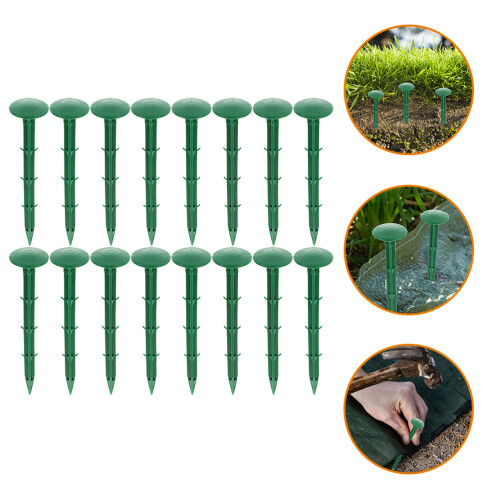 Fixing Sunshade Net Garden Stakes Plastic Green 150pack 2