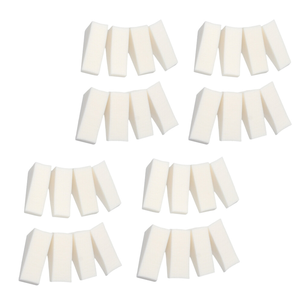 Vaguelly White 32Pcs Triangle Makeup Sponges Nail Gradient Color Manicure Tool