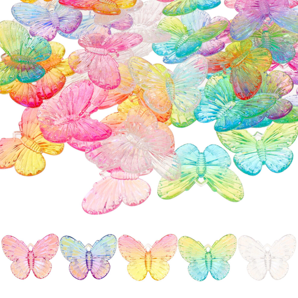 Small Butterfly Decors Acrylic Phone Case Ornament 50pcs-image-OPC-PK8FQV6-NEW