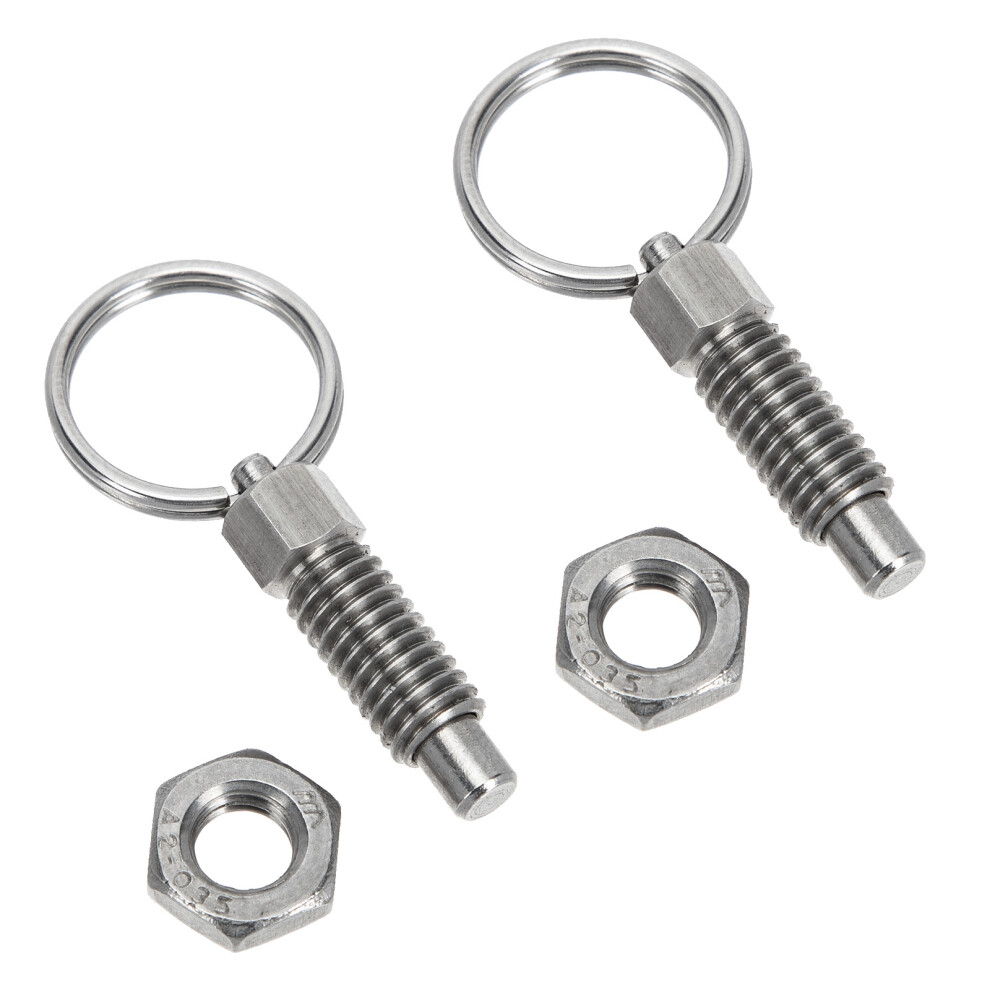2 Pcs Stainless Steel Positioning Pin Spring Catch Indexing Plunger 3163069635525
