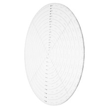 Acrylic Round Ruler 25.40x25.40x0.20cm Transparent