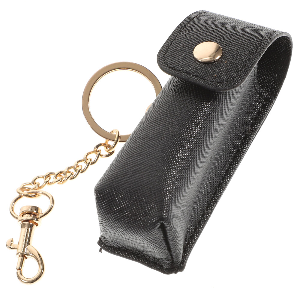 Ohphcall Black Lipstick Case Keychain Lipstick Keychain Holder 1Pcs