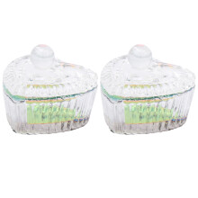2pcs Nail Crystal Cup Mini Octagon Glass Small Crystal Glass Tiny Cup