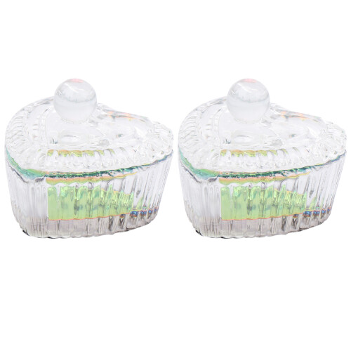 2pcs Nail Crystal Cup Mini Octagon Glass Small Crystal Glass Tiny Cup