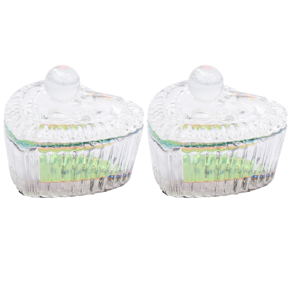 Vaguelly 2Pcs Nail Crystal Cup Mini Octagon Glass Small Crystal Glass Tiny Cup