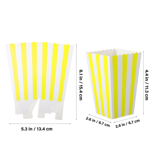 60 Pcs Pop Corn Boxes Snack Container Snacks Candy Containers Movie 1
