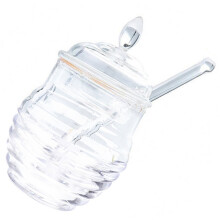 Honey Pot With Dipper 14.2x9.3cm Transparent