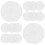 30 Pcs Cutting Mat Mesh Canvas Circle Round Embroidery Kits White 5