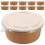Raindrops 20pcs Kraft Paper Bowls With Lids Round Packaging Containers 1