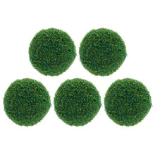 5 Pcs Sand Table Model Artificial Topiary Ball Fake Grass Spheres