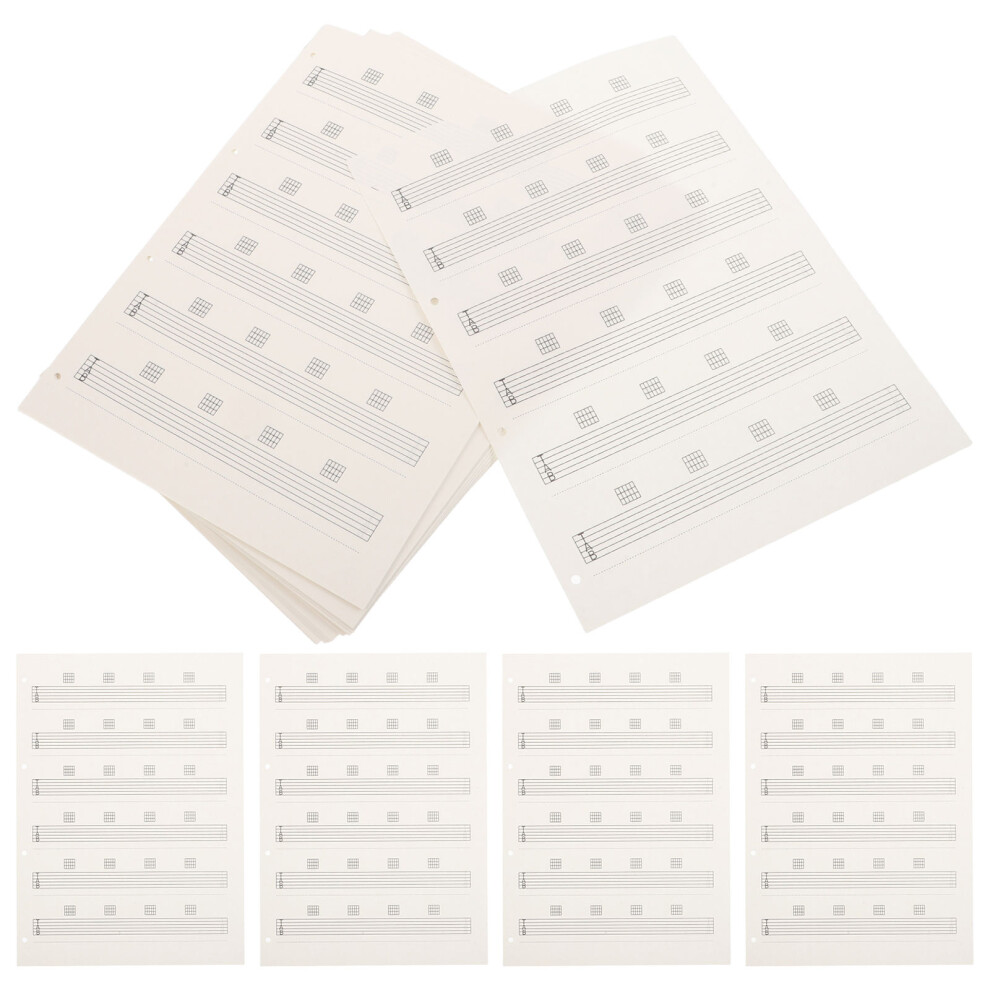 85pcs Guitar Tablature Paper Handwriting Paper Staff
