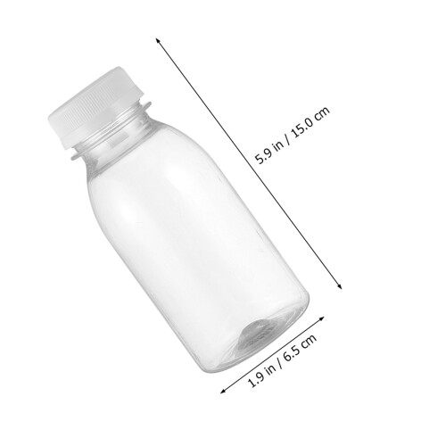 Gymnture 10pcs Clear 350ml Yogurt Beverage Bottles 2
