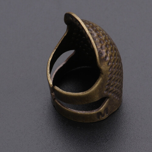 Dark Brown Open Sided Thimble Ring For Hard Sewing And Craft 2