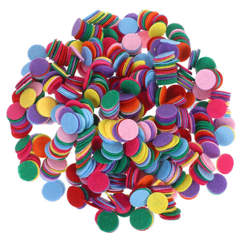 1000Pièces Feutrine Circulaire Colorée Pour Patches Accessoires
