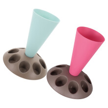 2Pcs Plastic Pastry Bag Holder Stand Multi-Color Piping Bag Organizer