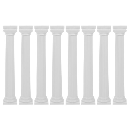 8 Pcs Cake Pillars Tools Buffet Roman Columns Tiers Baby White