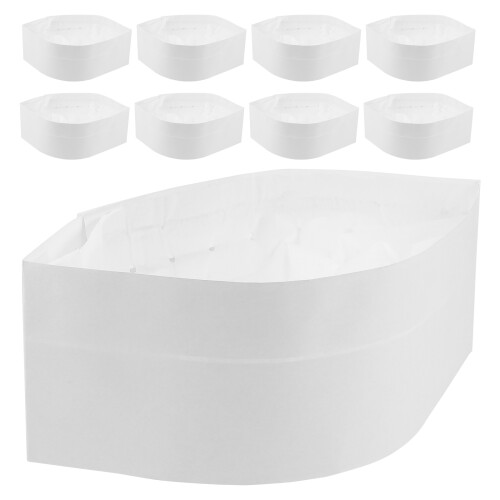 Disposable White Chef Caps For Restaurants And Bakeries 20pcs