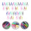 Tweezers For Crafting 50set Plastic Assorted Color Slender Tip 4