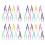 Tweezers For Crafting 50set Plastic Assorted Color Slender Tip 3