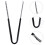 Ice Tongs For Ice Bucket With Long Handle Silver 1pack 3