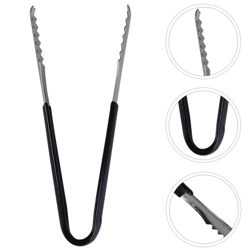Ice Tongs For Ice Bucket With Long Handle Silver 1pack 2