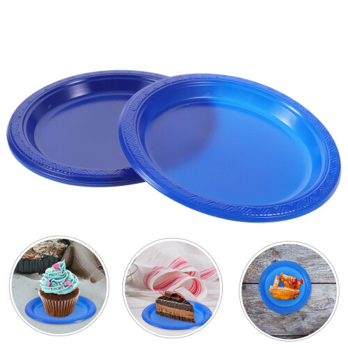 Summer Themed Plates Blue Pp 20pcs 2