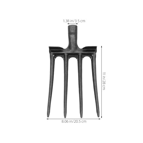 Pitch Fork Replacement Head Four Prong Heavy Duty Garden Digging Tool 1