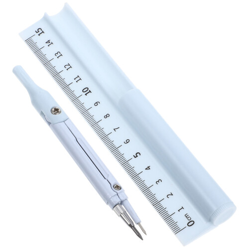 Small Protractor Circle Maker Geometry Kit Ruler Student Blue 2