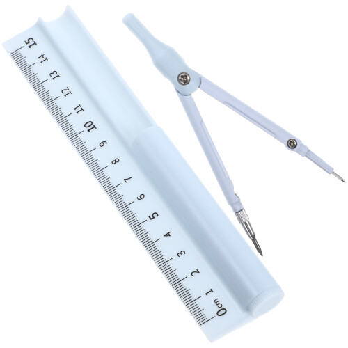 Small Protractor Circle Maker Geometry Kit Ruler Student Blue