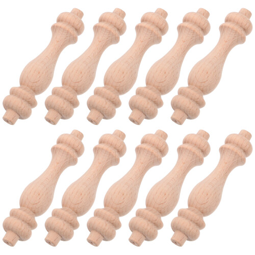 10 Pcs Balustrade Solid Wood Gourd Column Partition