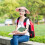 Sunshade Hat Women Wide Brim Polyester Pink 1pack 9