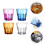4pcs Acrylic Transparent Cups Shatterproof Beverage Cups Octagon 6