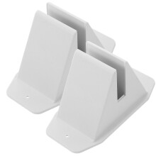 Vinyl Fence Base White Plastic 2pcs