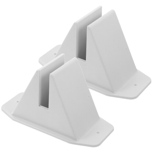 Vinyl Fence Base White Plastic 2pcs 2