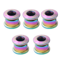 5 Pcs Bike Crank Bolts Crankset Screws Nuts Chainring Chainwheel