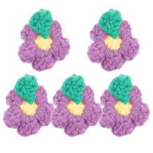 5St Fijne Wol Bloemapplicaties Voor DIY Kleding Decoratie Gebruik