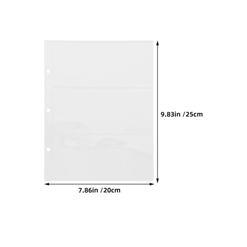 20 Pcs Banknote Collection Book 25.00x20.00x0.10cm Transparent 1