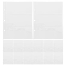 20 Pcs Banknote Collection Book 25.00x20.00x0.10cm Transparent